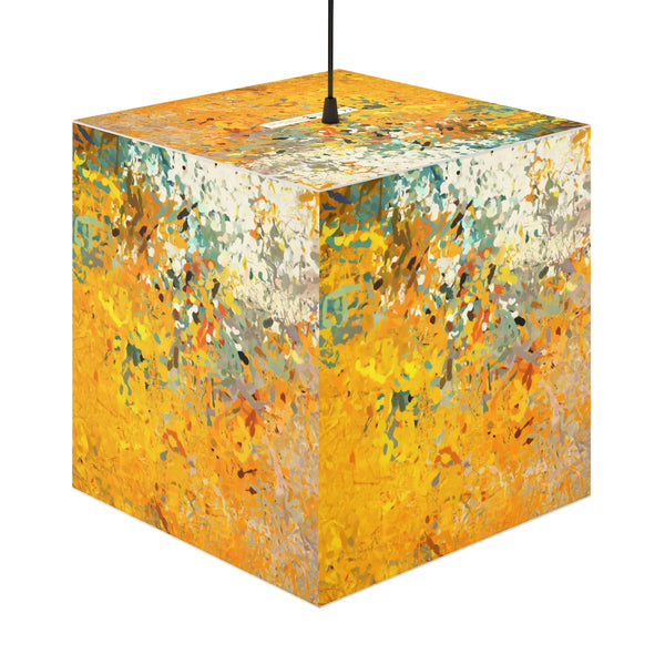 Personalized Lamp with Ochre Urbanity 2 Artwork