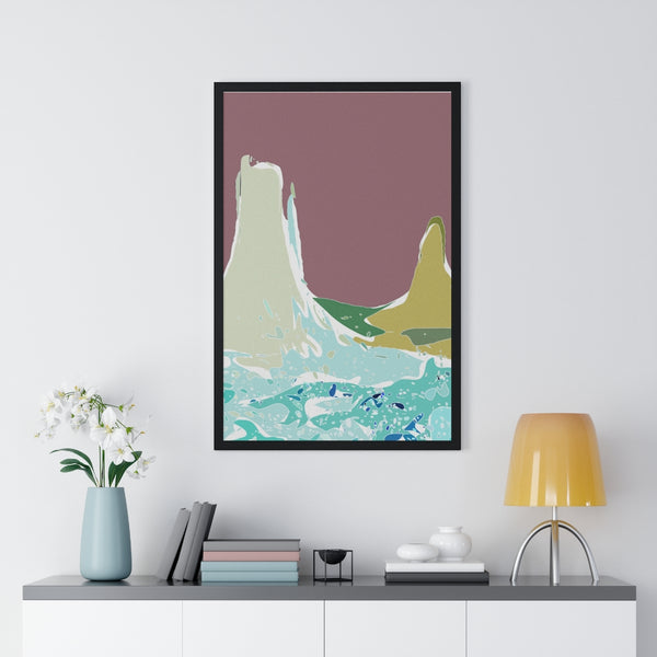 Premium Framed Vertical Poster with Monument Valley Artwork