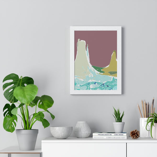 Premium Framed Vertical Poster with Monument Valley Artwork