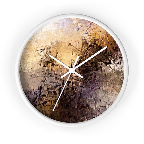 Wall Clock with Misty Ridge Art Work