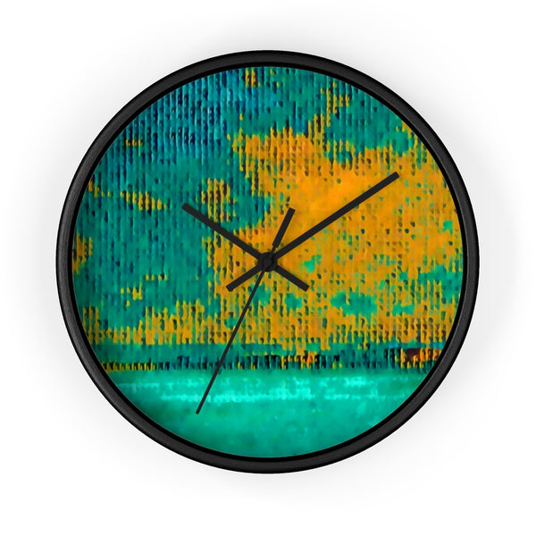 Wall Clock with Hurricane Art Work