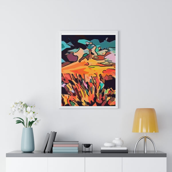 Premium Framed Vertical Poster with Alien World Artwork