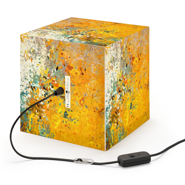 Personalized Lamp with Ochre Urbanity 2 Artwork