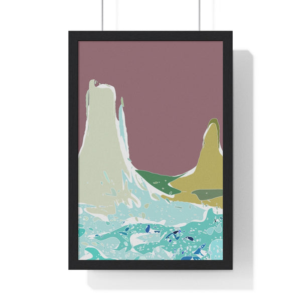 Premium Framed Vertical Poster with Monument Valley Artwork