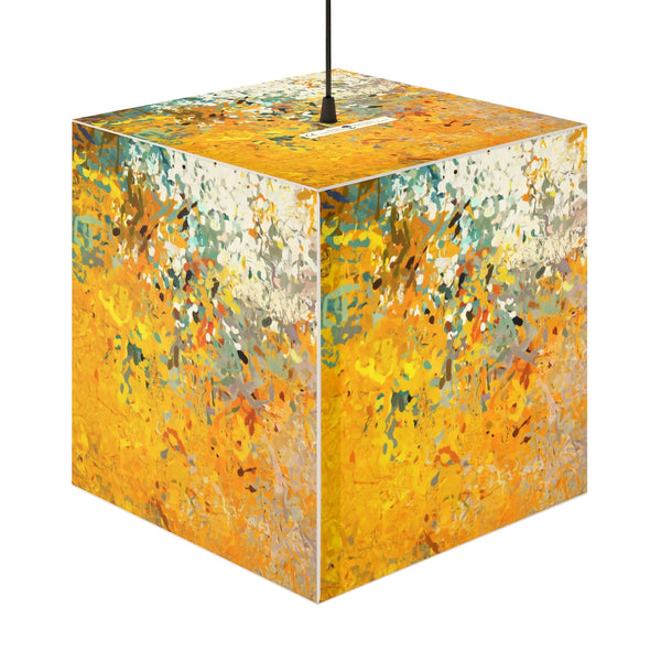 Personalized Lamp with Ochre Urbanity 2 Artwork