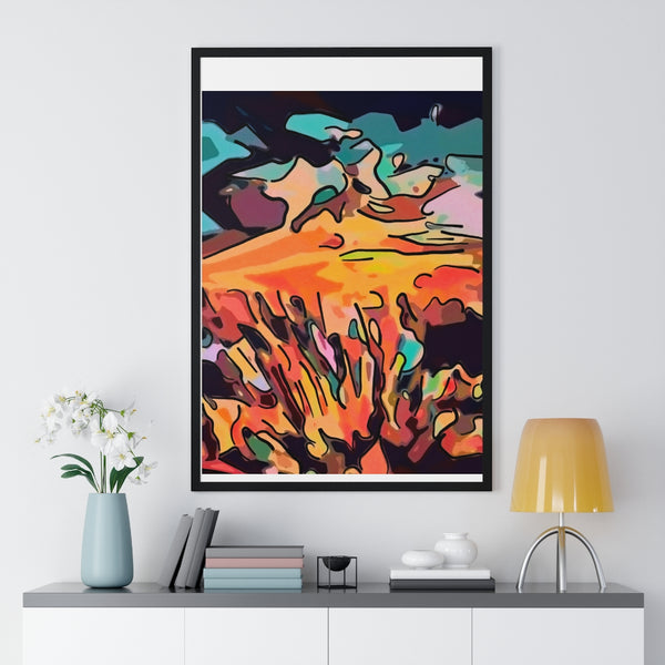 Premium Framed Vertical Poster with Alien World Artwork