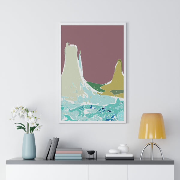 Premium Framed Vertical Poster with Monument Valley Artwork