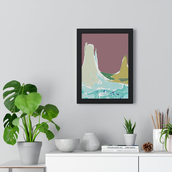 Premium Framed Vertical Poster with Monument Valley Artwork