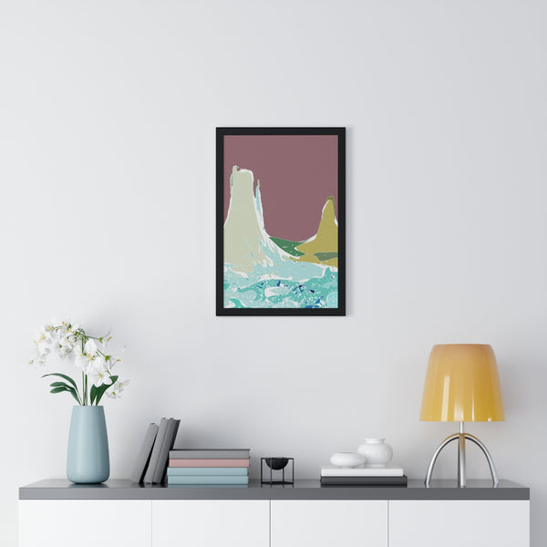 Premium Framed Vertical Poster with Monument Valley Artwork