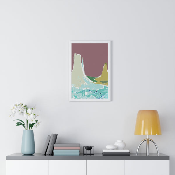 Premium Framed Vertical Poster with Monument Valley Artwork