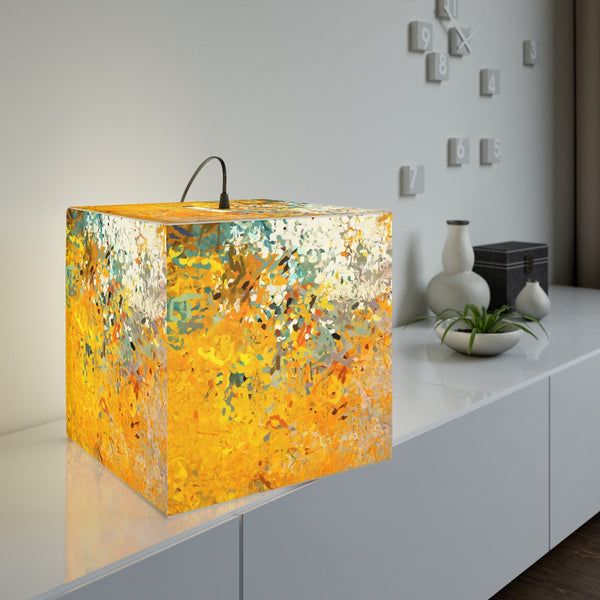 Personalized Lamp with Ochre Urbanity 2 Artwork