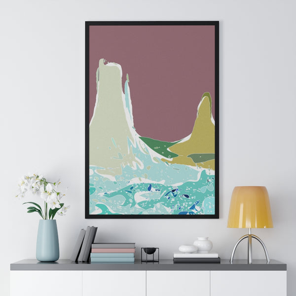 Premium Framed Vertical Poster with Monument Valley Artwork