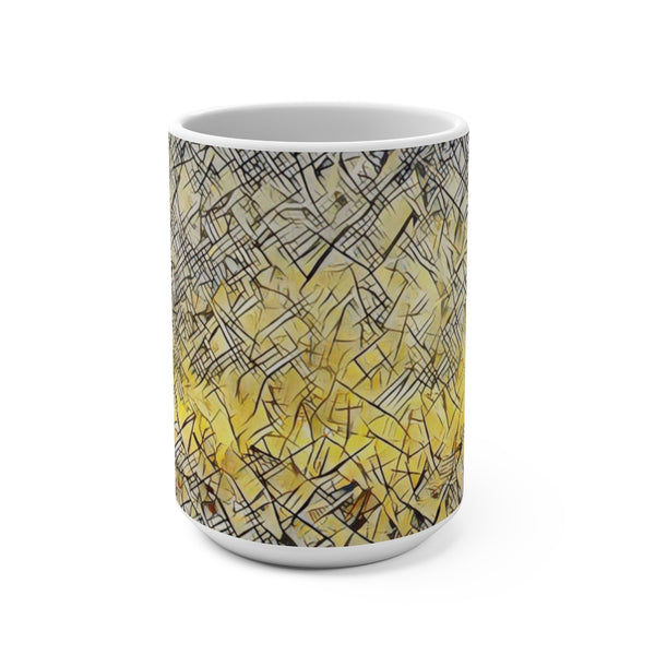 Mug 15oz with Golden Matrix Art