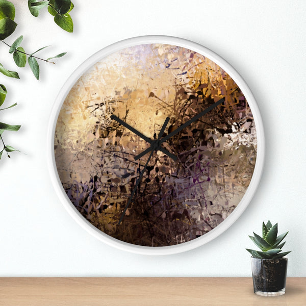 Wall Clock with Misty Ridge Art Work