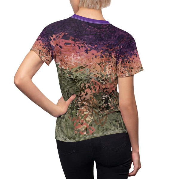 Women's AOP Cut & Sew Tee with Abstract Artwork