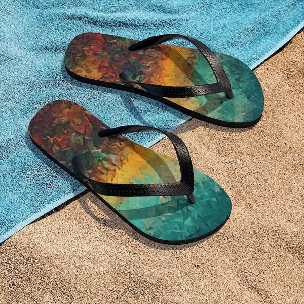 Unisex Flip-Flops with Lost World Artwork