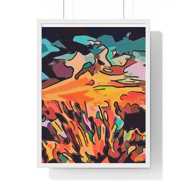 Premium Framed Vertical Poster with Alien World Artwork