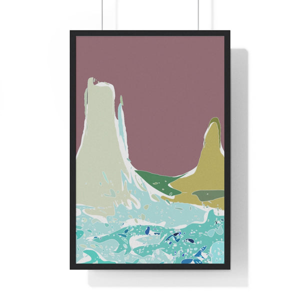 Premium Framed Vertical Poster with Monument Valley Artwork