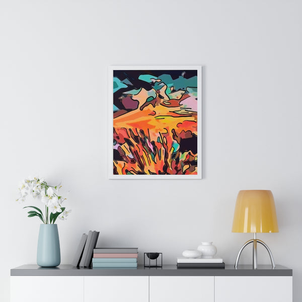 Premium Framed Vertical Poster with Alien World Artwork