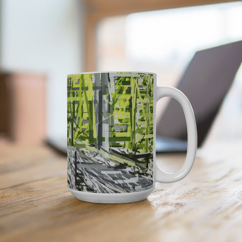 Mug 15oz with Green Shoots Art