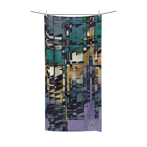 Polycotton Towel with Urban Jungle Artwork