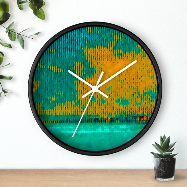 Wall Clock with Hurricane Art Work