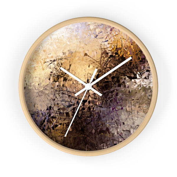 Wall Clock with Misty Ridge Art Work