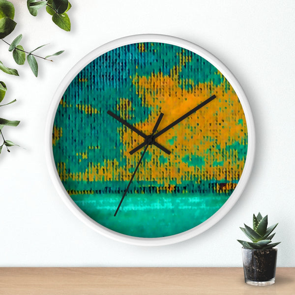 Wall Clock with Hurricane Art Work