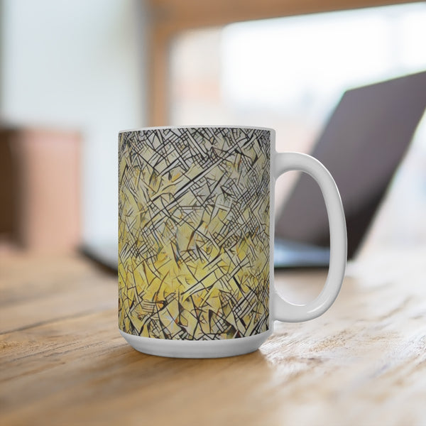 Mug 15oz with Golden Matrix Art