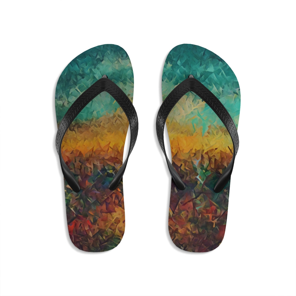 Unisex Flip-Flops with Lost World Artwork