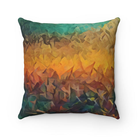 Spun Polyester Square Pillow with Lost World Artwork