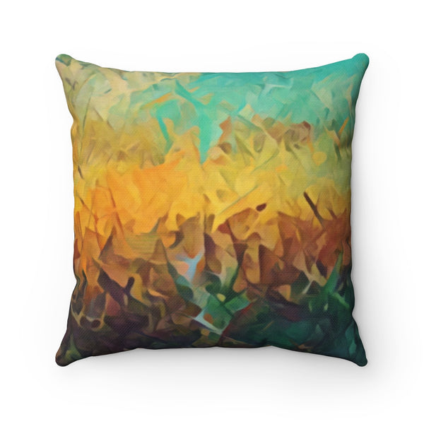 Spun Polyester Square Pillow with Lost World Artwork