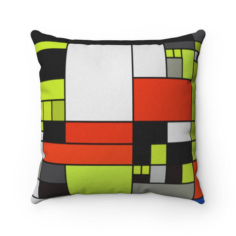 Mondrian Spun Polyester Square Pillow