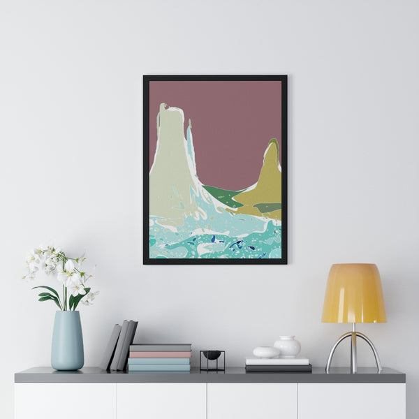 Premium Framed Vertical Poster with Monument Valley Artwork
