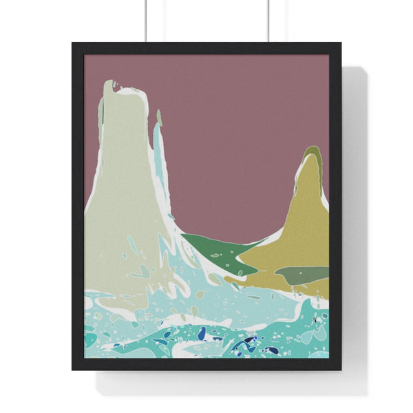 Premium Framed Vertical Poster with Monument Valley Artwork