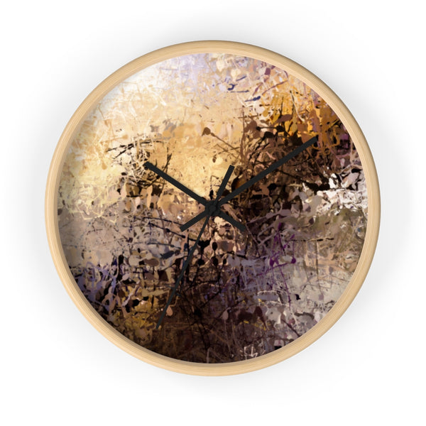 Wall Clock with Misty Ridge Art Work