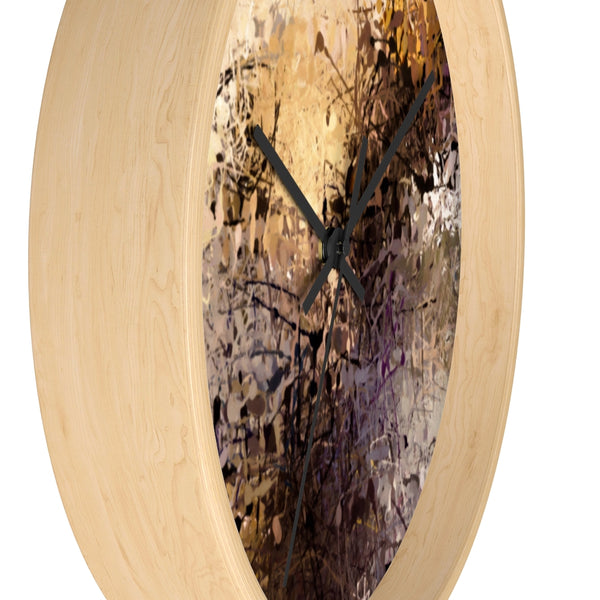 Wall Clock with Misty Ridge Art Work