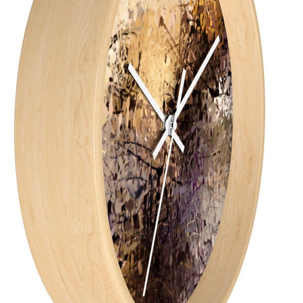 Wall Clock with Misty Ridge Art Work