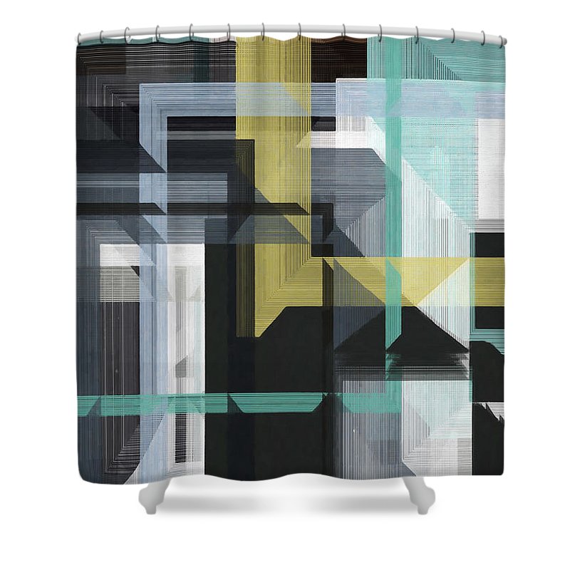 Mid Century Matrix - Shower Curtain